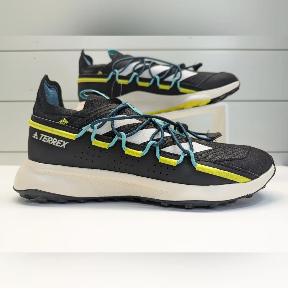 Adidas Terrex Voyager 21 Black Acid Mint Hiking Trail Sneakers size Men's 7.5
